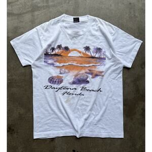 Vintage Daytona Beach Florida T-Shirt Air Waves Retro Artsy Streetwear FOTL 90s
